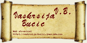 Vaskrsija Bučić vizit kartica